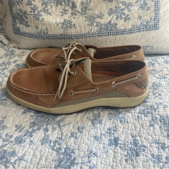 Sperry Men’s Billfish 3-Eye Top Sider Leather Boat Shoe Cognac Size 11 - Picture 2 of 9